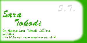 sara tokodi business card